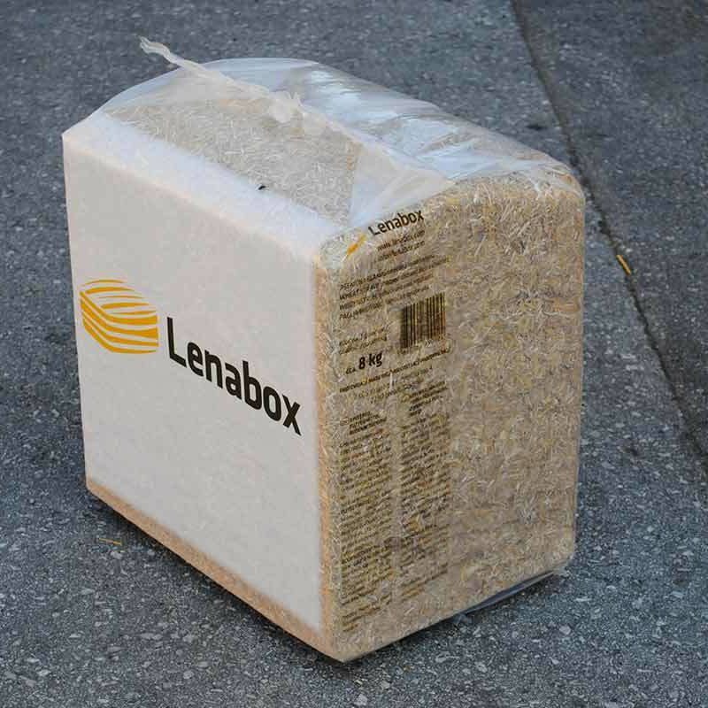 Lenabox Strohballen in Packungen von 8 kg